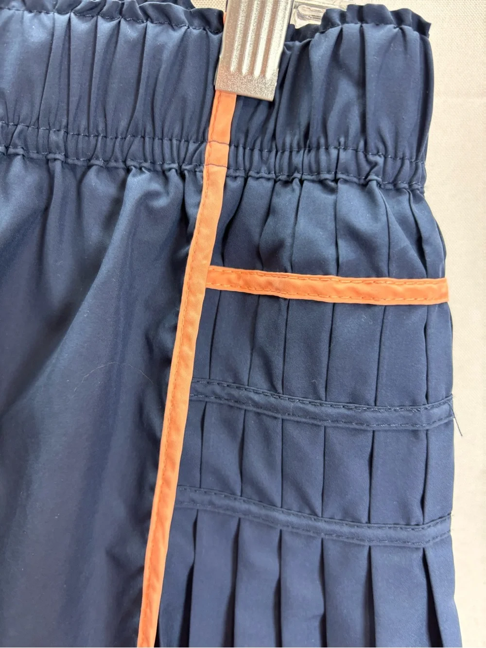 Free People Navy/Peach Women's Athletic Running Shorts Lined Elastic Waist S/P